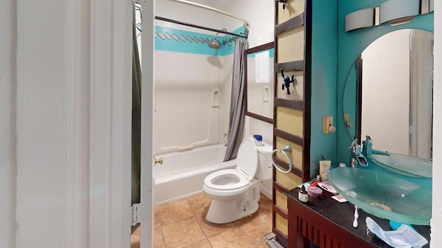 1-3 River Pl, Methuen, MA 01844 - full bath featuring shower / bath combination with curtain, toilet, vanity, and tile patterned flooring