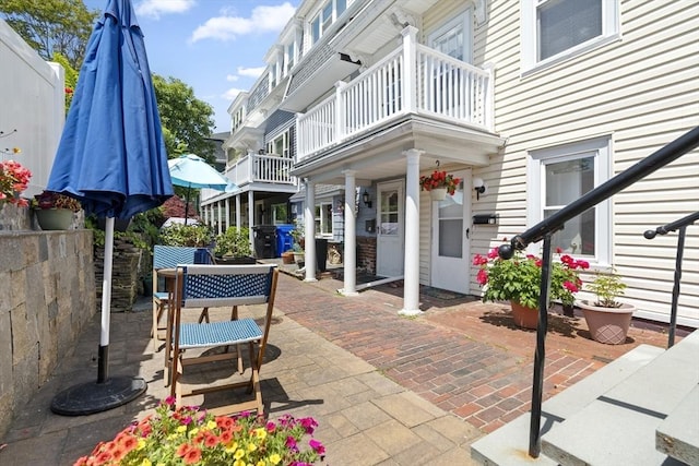 39 School St Unit 39, Brookline, MA 02446 - view of patio / terrace with a balcony