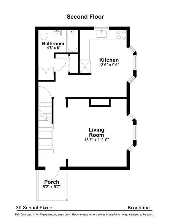 39 School St Unit 39, Brookline, MA 02446 - floor plan / room layout