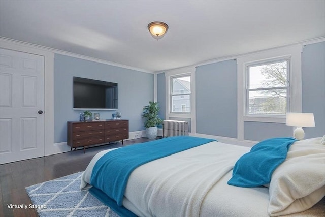 17 Harrison St, New Bedford, MA 02740 - bedroom with ornamental molding, wood finished floors, and baseboards