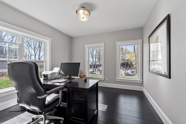 3 Toronto Ave, Gloucester, MA 01930 - office with healthy amount of natural light, baseboards, and dark wood-type flooring