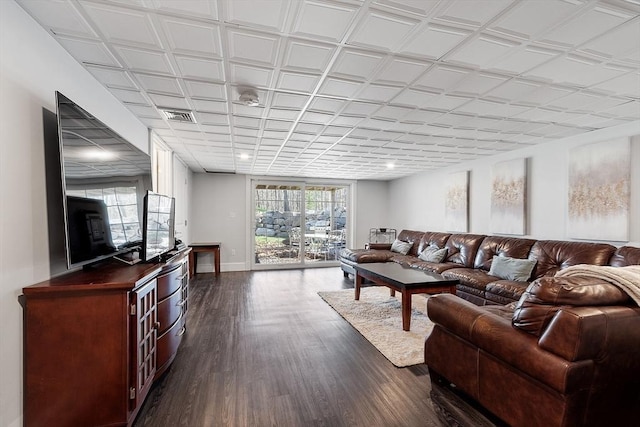 3 Toronto Ave, Gloucester, MA 01930 - living area featuring dark wood-type flooring and baseboards