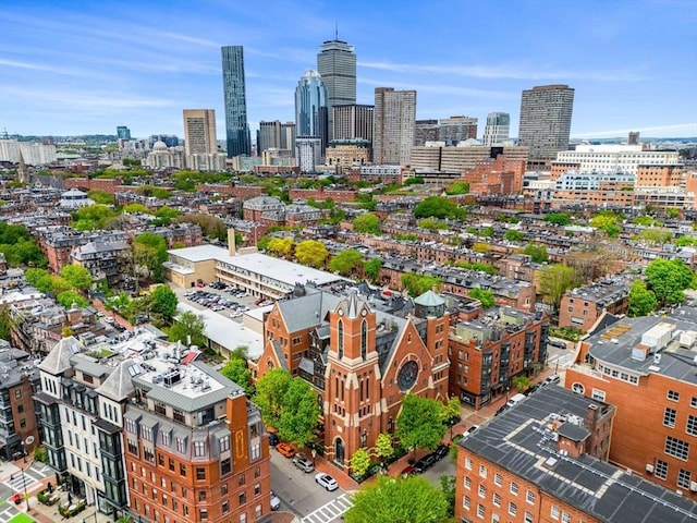 drone / aerial view of a skyline view