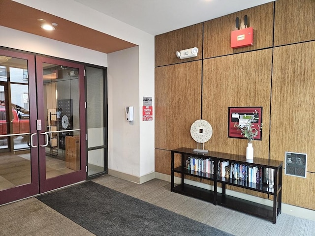 community lobby featuring recessed lighting