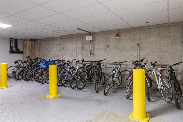 garage with bike storage