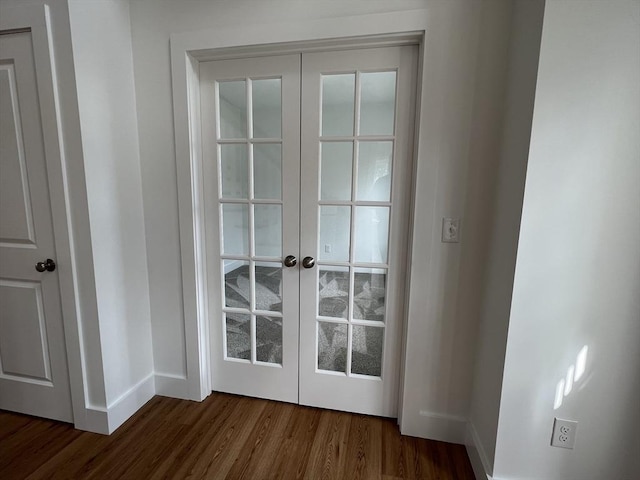 LOT4 Forest Hill Dr, Rutland, MA 01543 - doorway with baseboards, french doors, and dark wood-type flooring