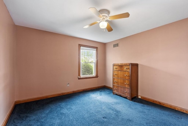 16 Elm St, Leominster, MA 01453 - carpeted spare room featuring baseboards and ceiling fan