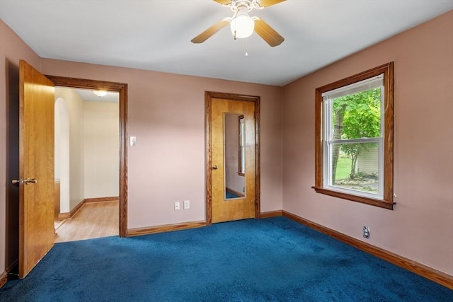 16 Elm St, Leominster, MA 01453 - carpeted empty room featuring baseboards and ceiling fan