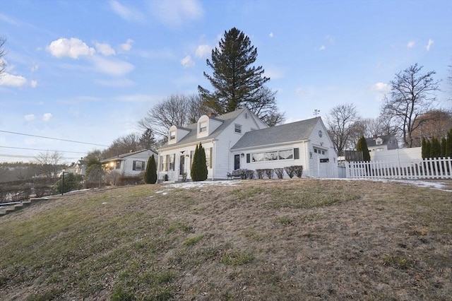 exterior space with a front lawn