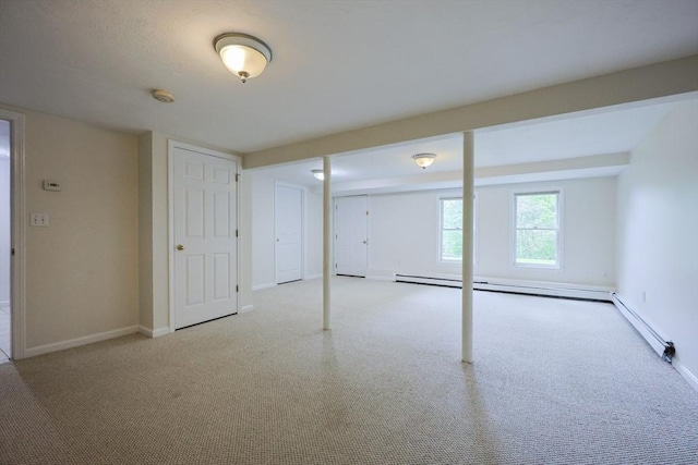 37 Annetta Rd, Ashland, MA 01721 - basement featuring carpet flooring, baseboards, and baseboard heating
