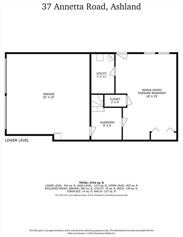 37 Annetta Rd, Ashland, MA 01721 - property floor plan