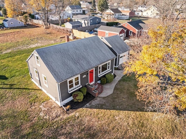aerial view of residential area