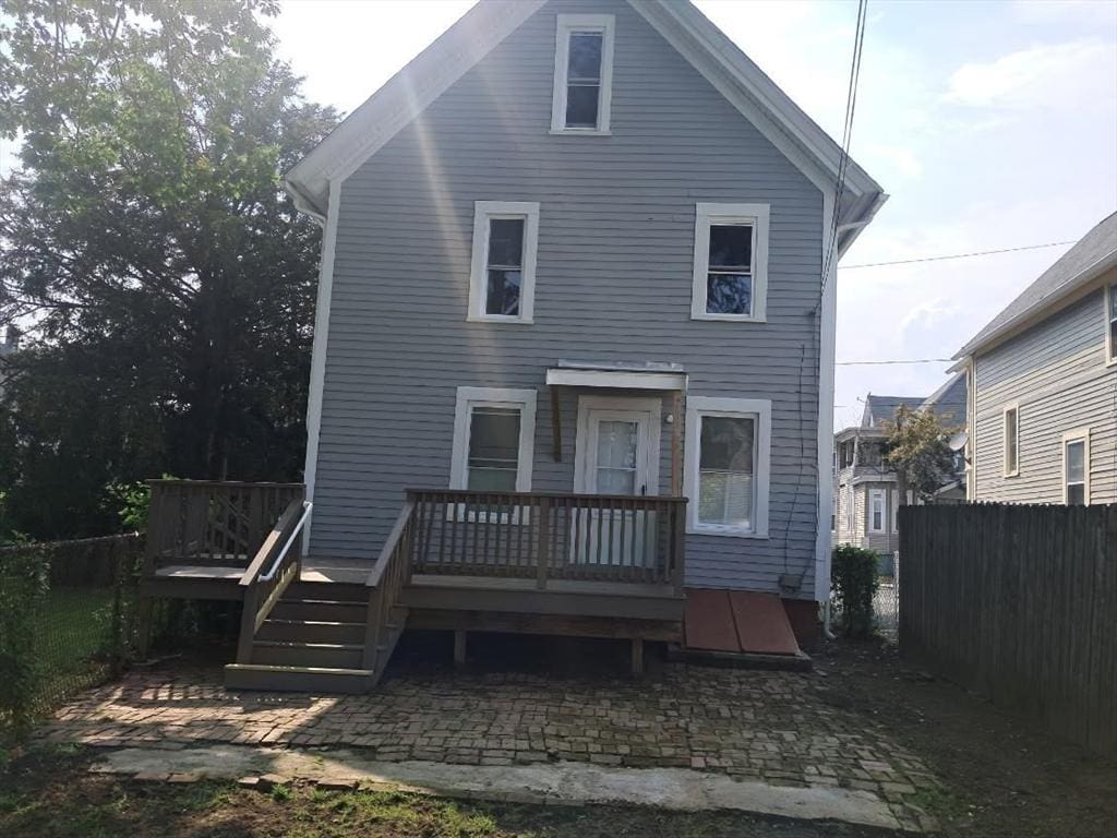 25 Clifton Ave, Springfield, MA 01105 - back of house with a wooden deck