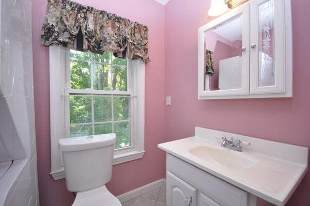 446 Elm St, East Bridgewater, MA 02333 - full bathroom featuring vanity and tile patterned flooring