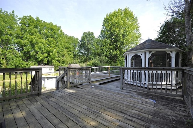 446 Elm St, East Bridgewater, MA 02333 - wooden deck featuring a gazebo