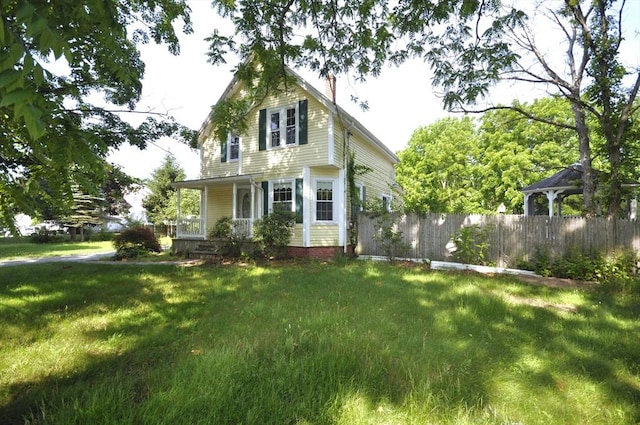 446 Elm St, East Bridgewater, MA 02333 - view of front of house featuring a porch and a gazebo