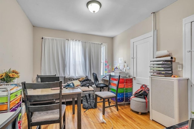 interior space with light hardwood / wood-style floors