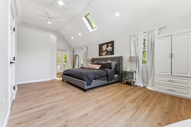 17 Atwood Ave, Millbury, MA 01527 - bedroom with a skylight, access to exterior, light wood finished floors, baseboards, and recessed lighting