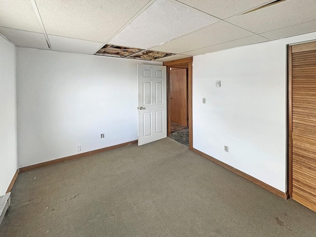 498 N End Blvd, Salisbury, MA 01952 - carpeted empty room featuring a drop ceiling