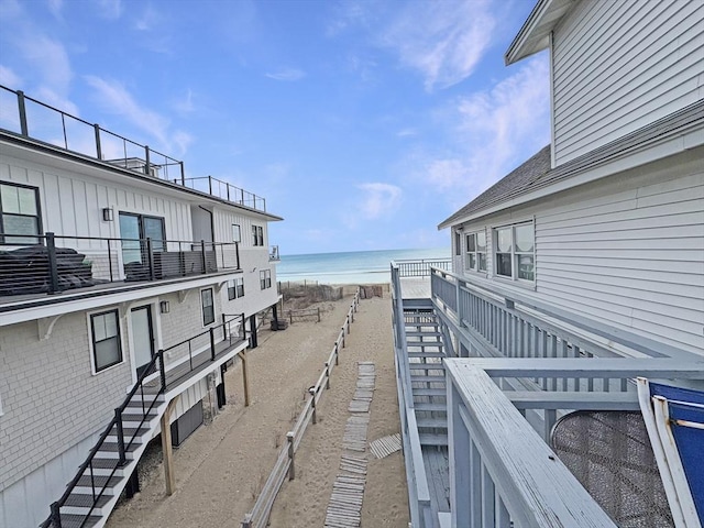 498 N End Blvd, Salisbury, MA 01952 - water view featuring stairway and nearby beach