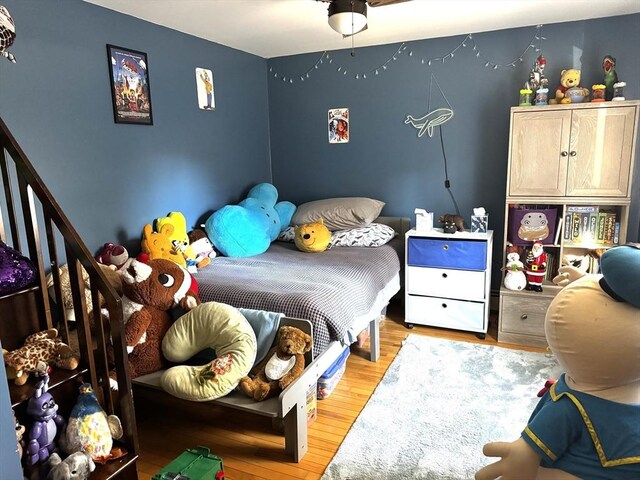 bedroom featuring hardwood / wood-style floors