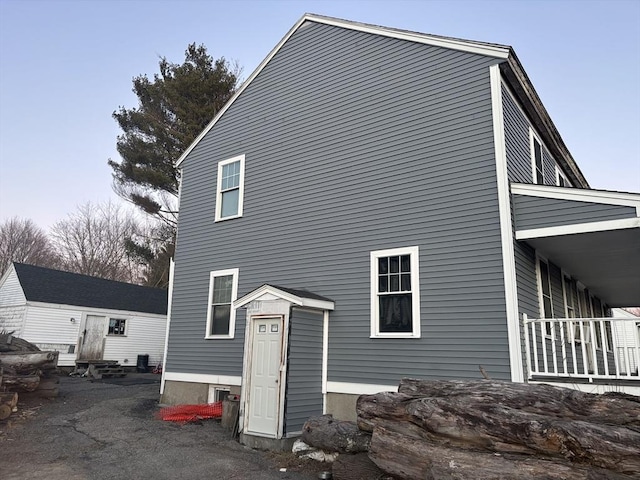 view of rear view of property