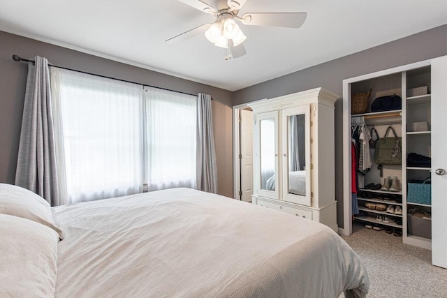 42 Guillotte St, Acushnet, MA 02743 - bedroom featuring carpet, a ceiling fan, and a closet