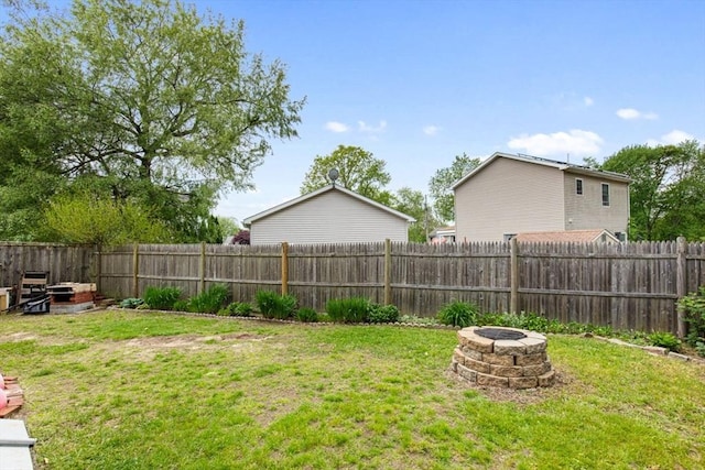 42 Guillotte St, Acushnet, MA 02743 - view of yard with an outdoor fire pit