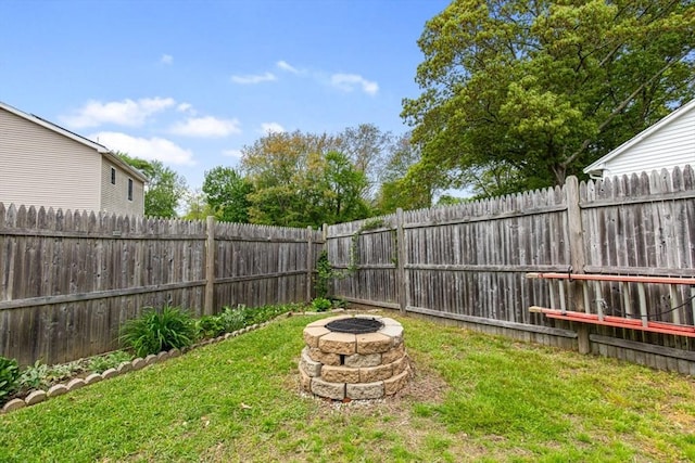 42 Guillotte St, Acushnet, MA 02743 - view of yard featuring a fire pit