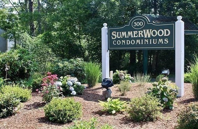 view of community sign