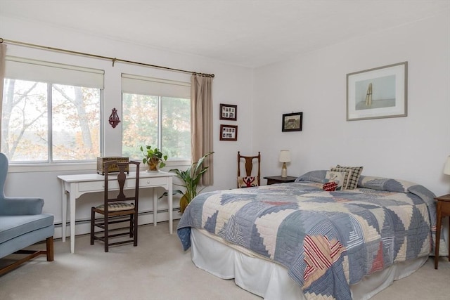 303 Goddard Ave Unit 303, Brookline, MA 02445 - bedroom with carpet, multiple windows, and a baseboard heating unit