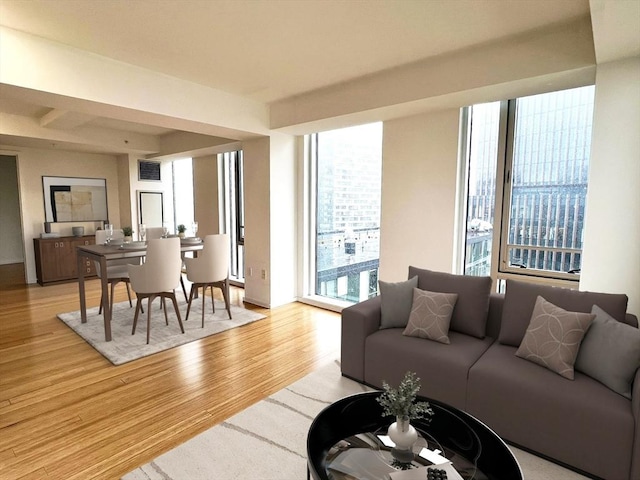 2 Earhart St Unit Ph6, Cambridge, MA 02141 - living area with light wood-style floors