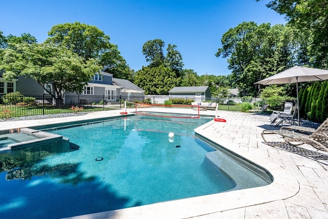 view of pool with a patio