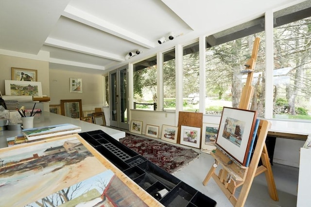 view of sunroom