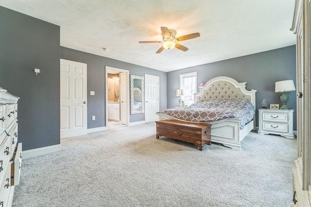 121 Adams Rd, East Brookfield, MA 01515 - bedroom featuring carpet flooring, connected bathroom, and ceiling fan