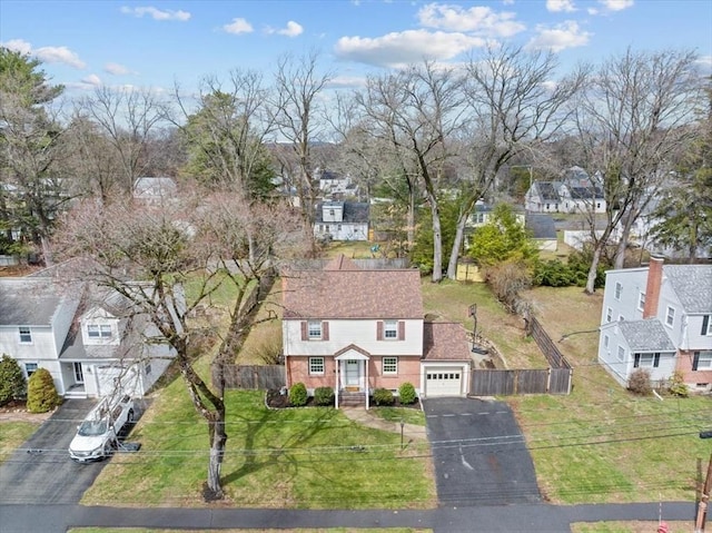 birds eye view of property featuring a residential view