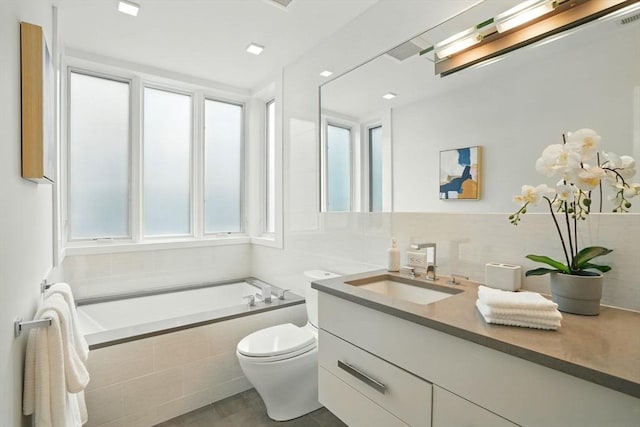 95 Kirkland St Unit 95, Cambridge, MA 02138 - bathroom featuring vanity and a garden tub
