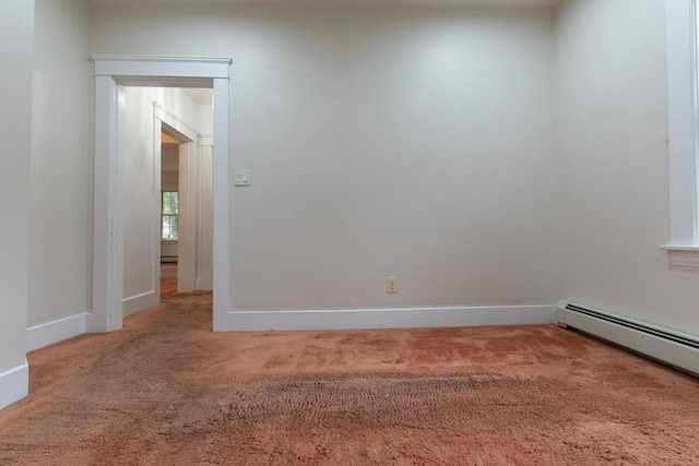 18 Balder Rd, Worcester, MA 01605 - carpeted empty room featuring baseboards and a baseboard heating unit
