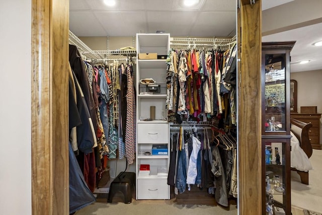view of walk in closet