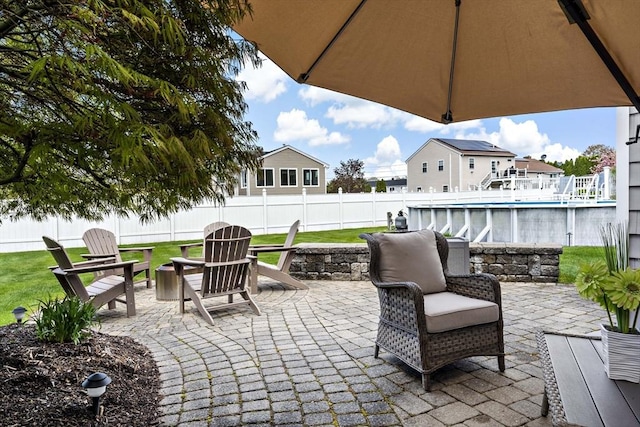 view of patio / terrace with fence