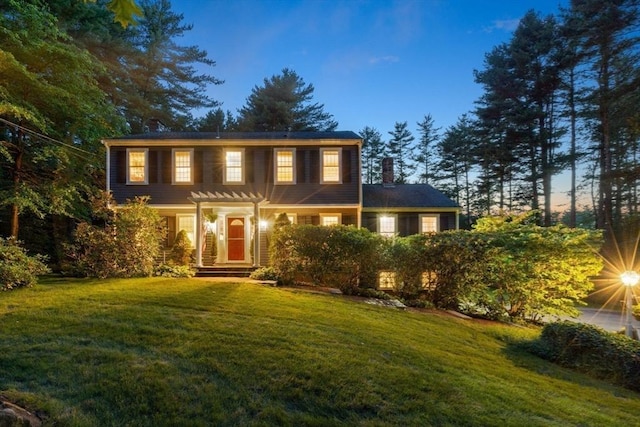 141 Morse Rd, Sudbury, MA 01776 - colonial inspired home featuring a chimney, a lawn, and a pergola