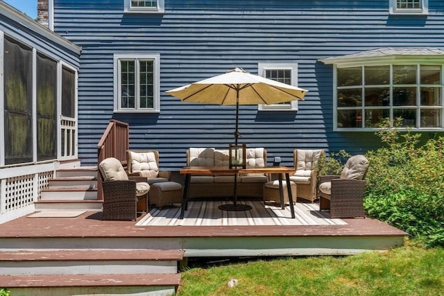 141 Morse Rd, Sudbury, MA 01776 - wooden terrace featuring outdoor lounge area