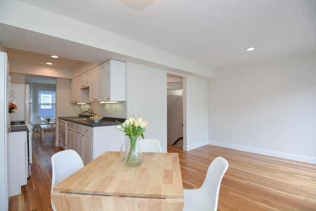 67 School St, Boston, MA 02129 - dining area featuring wood finished floors and recessed lighting