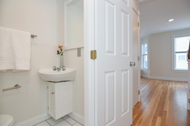 67 School St, Boston, MA 02129 - bathroom with vanity and wood finished floors