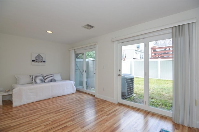 67 School St, Boston, MA 02129 - bedroom with access to outside, light wood-style floors, and recessed lighting