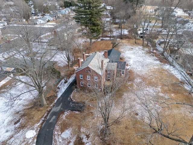 view of snowy aerial view