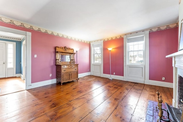 foyer entrance with wood-type flooring