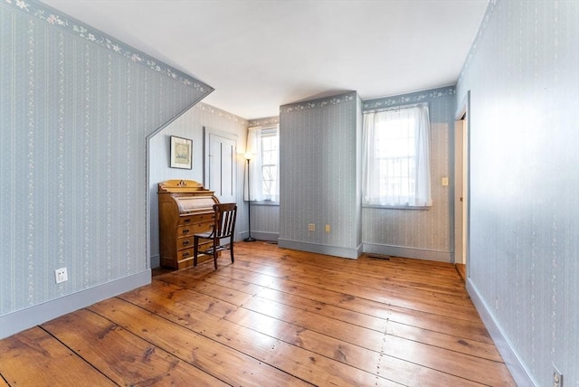 interior space featuring wood-type flooring