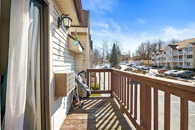 balcony featuring a residential view