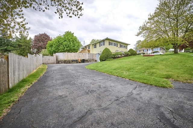 view of asphalt driveway
